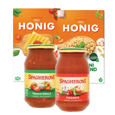 Honig Pasta, Heinz Pastasaus of Spagheroni